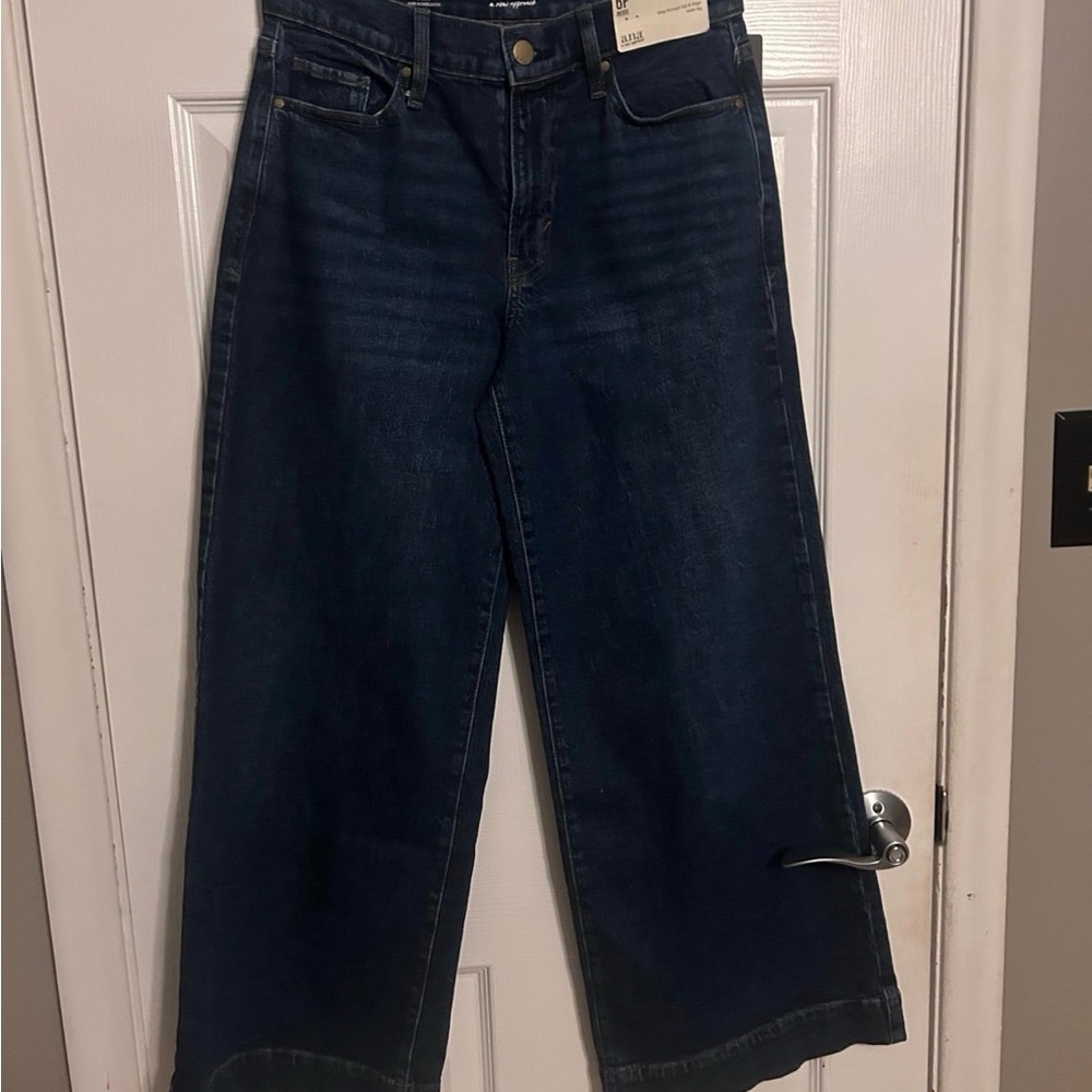 a.n.a Dark Blue Wide Leg Jeans